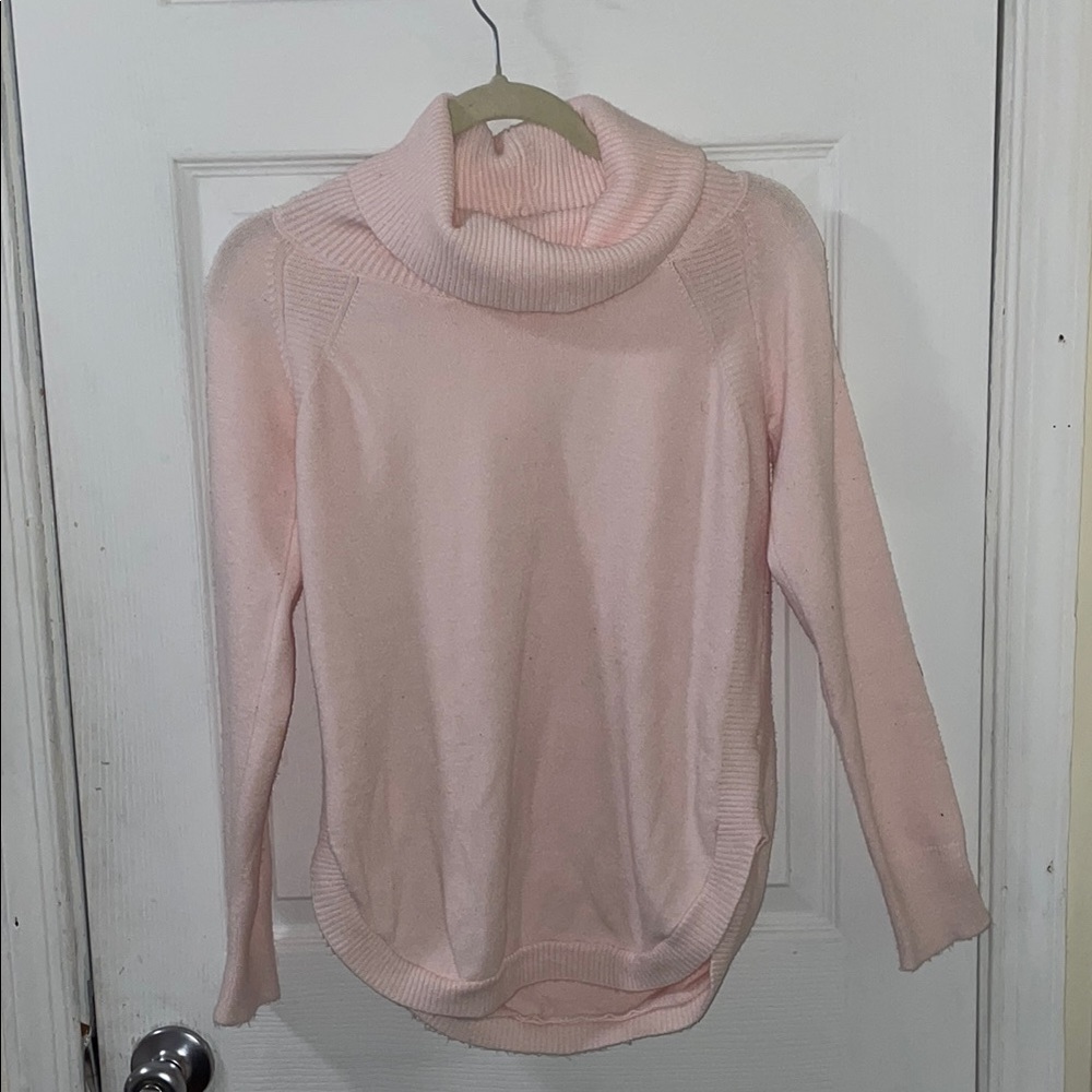 Cozy Pink Turtleneck Sweater